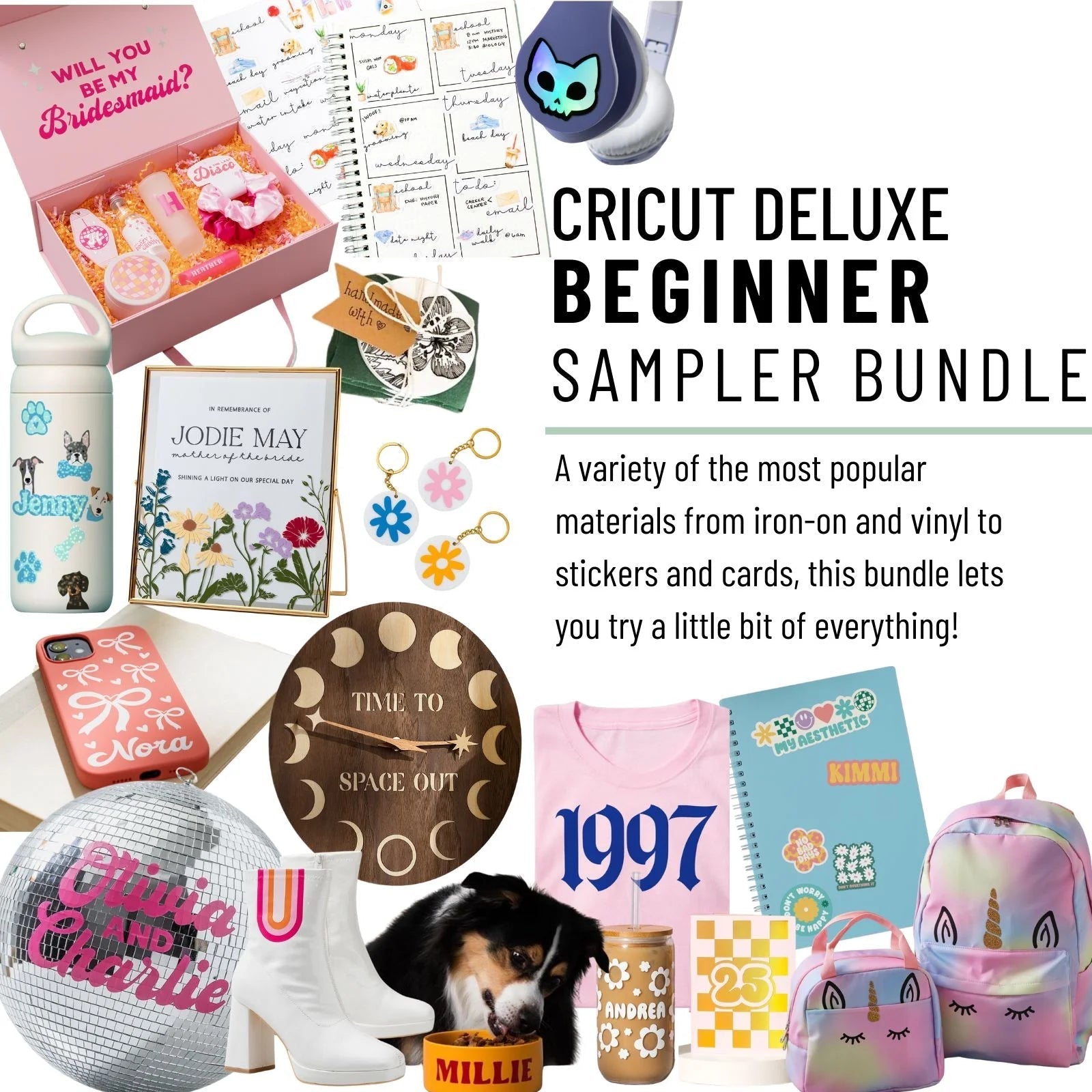 Cricut Deluxe All-In-One Materials and Accessories Bundle for Cricut Joy Xtra Machines