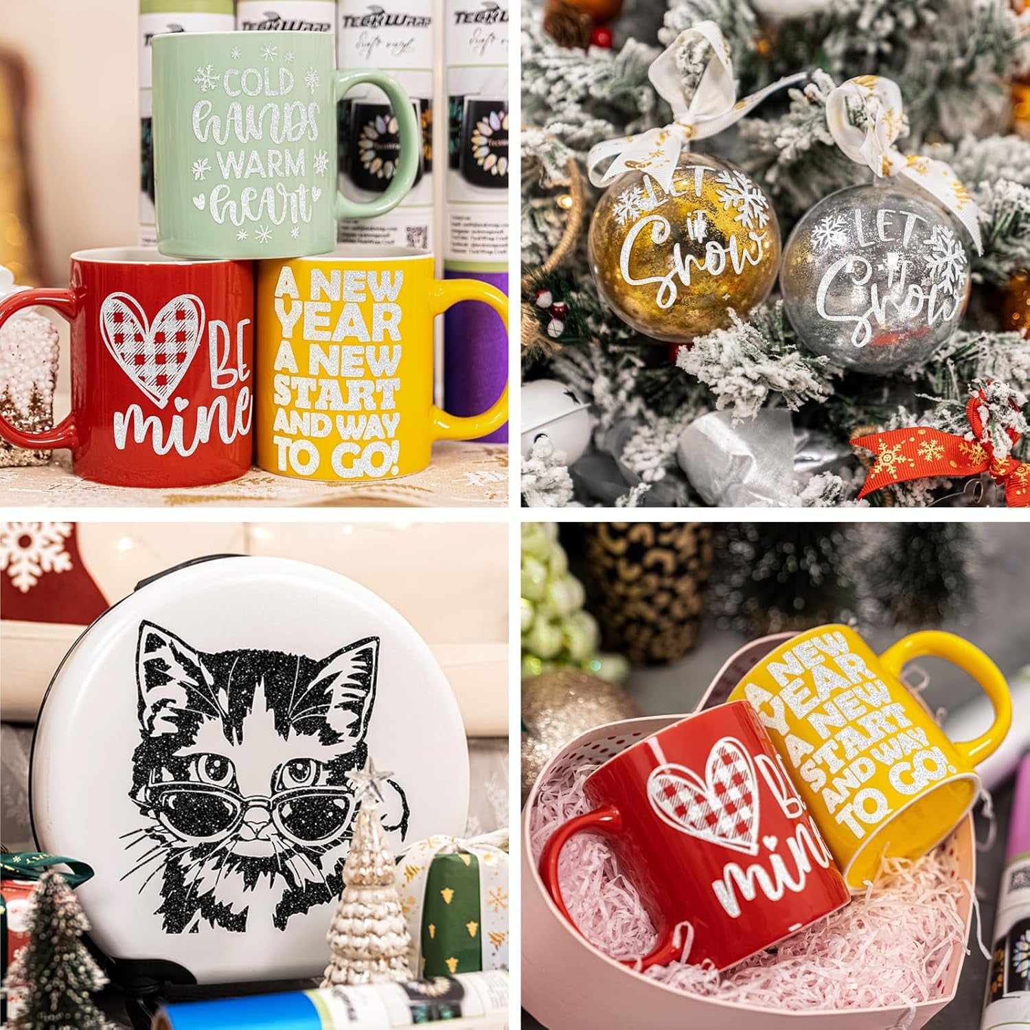 Shimmer Vinyl Glitter Adhesive Sheets for Craft Cutter 12" X 12" 10 Sheets/Pack