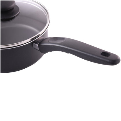 7 Piece Nonstick Cookware Set, Black