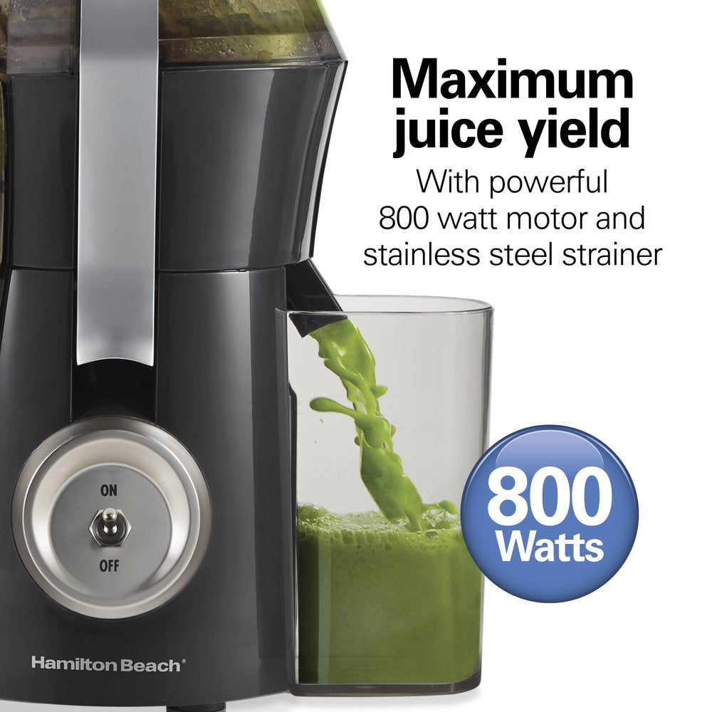 Big Mouth Pro Juicer Juice Extractor, 800W, BPA Free, Powerful Motor, Gray, 67650