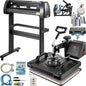 T-Shirt Printing Machine Bundle – 8 in 1 Heat Press & 2 Feet Plotter Vinyl Cutter Business Bundle