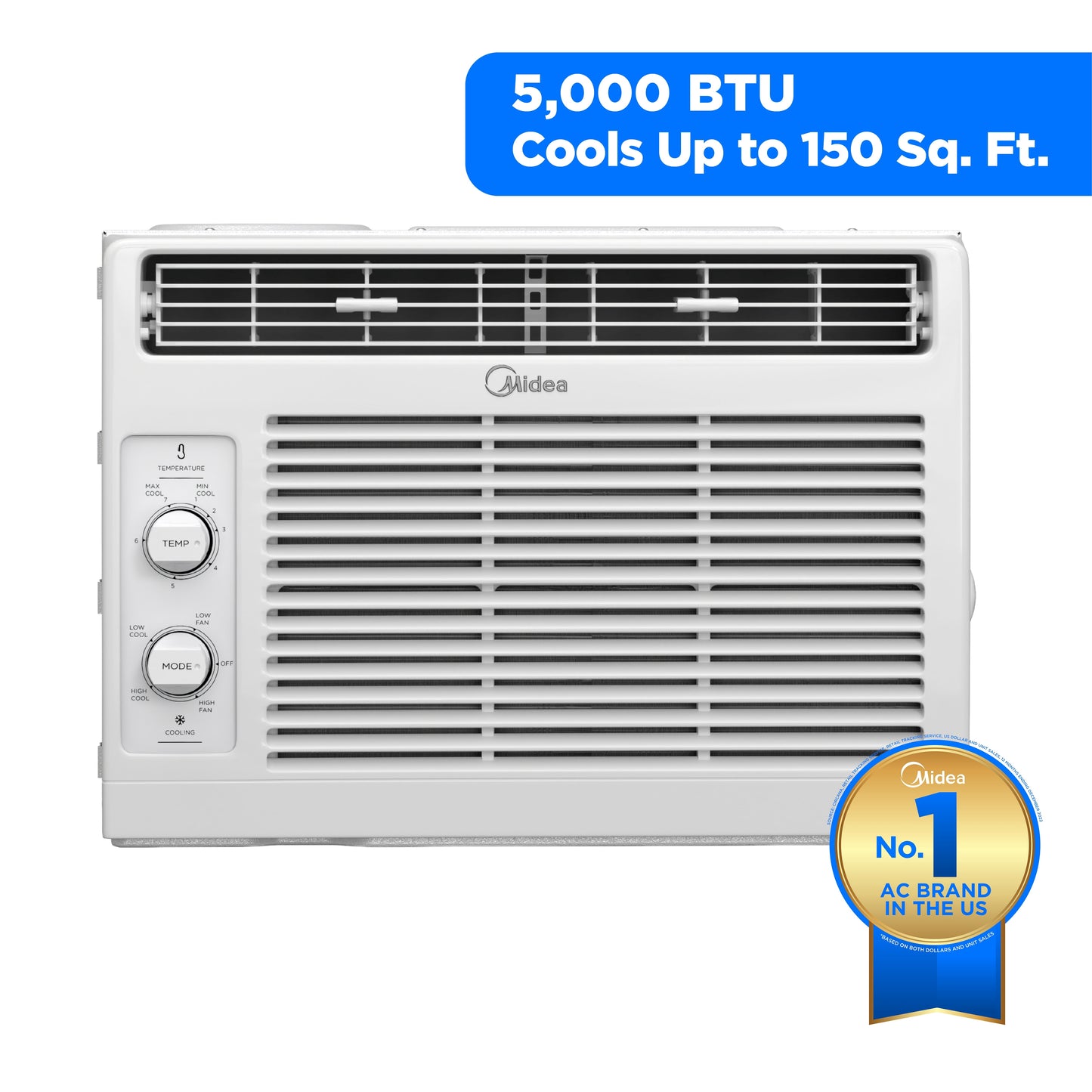 5,000 BTU 150 Sq Ft Mechanical Window Air Conditioner, White, MAW05M1WWT-N, New