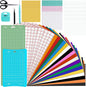 HTVRONT 38PCS Accessories Bundle Compatible with Cricut Joy, Accessories and Supplies Include Heat Transfer, Adhesive Vinyl Sheets, Insert Cards Set, Cutting Mat and Weeding Tools for Starter Kit