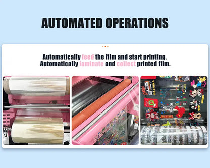 Haolic Pink UV DTF Printer with Dual XP600 Heads & Laminator 2 in 1