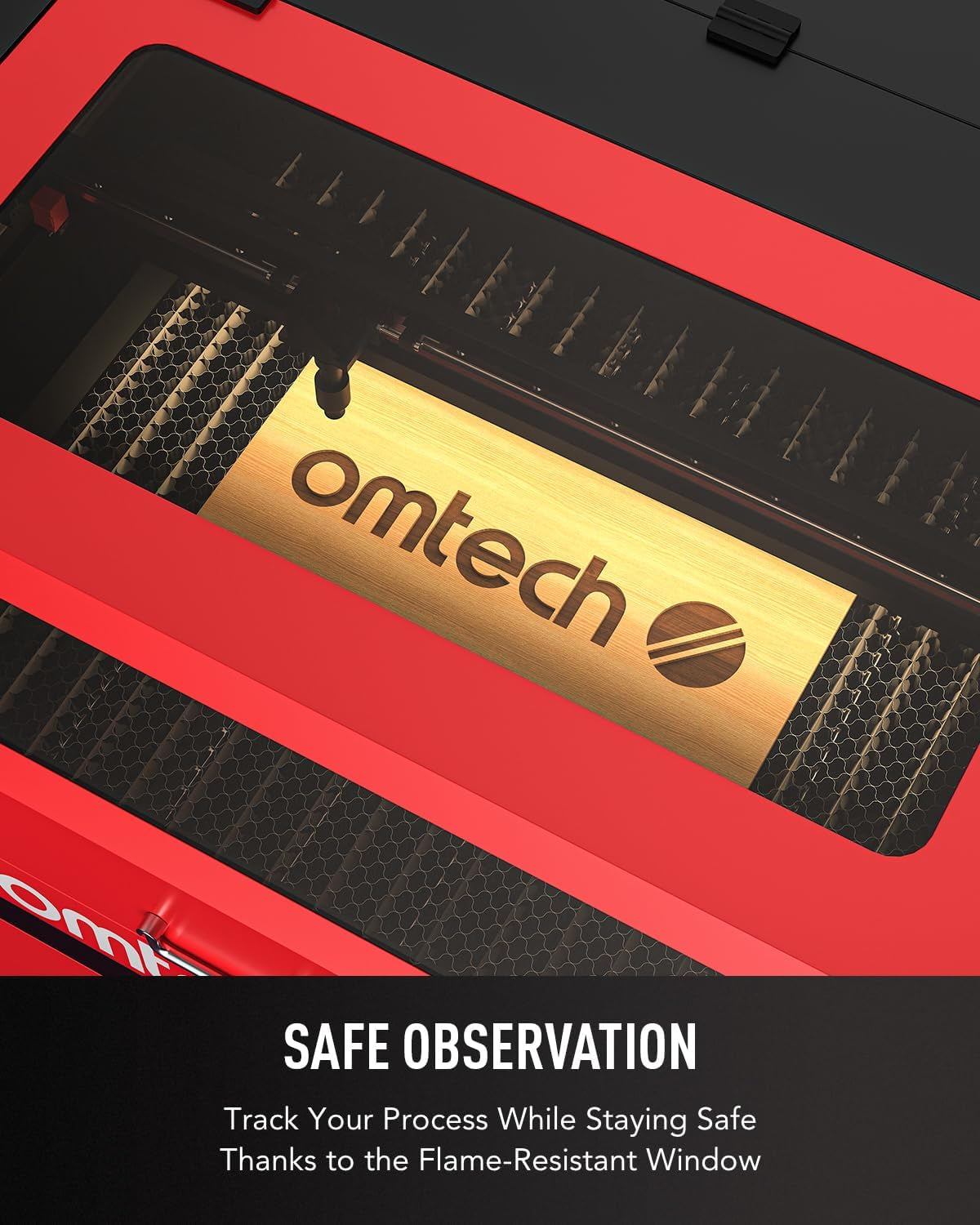 Omtech 60W CO2 Laser Engraver, 28"X20" Laser Engraving Cutting Machine with Autolift 4 Way Pass Air Assist Water Pump, Commercial Laser Engraver Cutter for Wood Glass Leather More