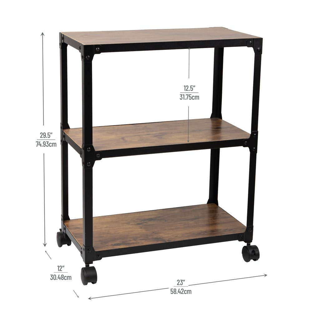 Charm 3 Shelf Mobile Kitchen Serving Cart