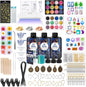 KISREL UV Resin Jewelry Making Kit, 300G Crystal Clear Resin with Light and Molds, DIY Jewelry Making Kit, Resina Starter Kits for Keychain and Earring