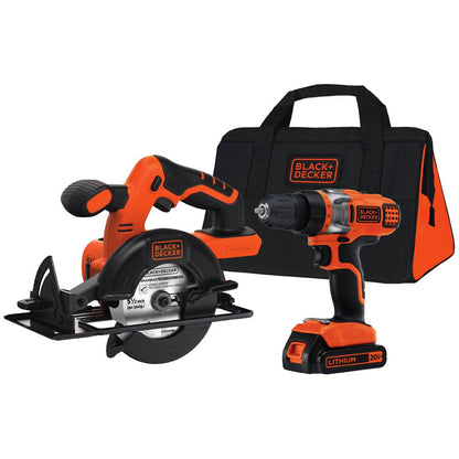 20-Volt MAX* Lithium-Ion Drill & Circular Saw Combo Kit, BDCD220CS