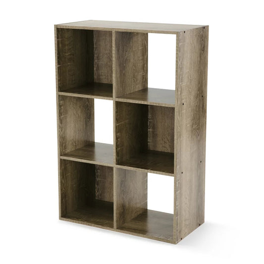 6-Cube Storage Organizer, Rustic Brown