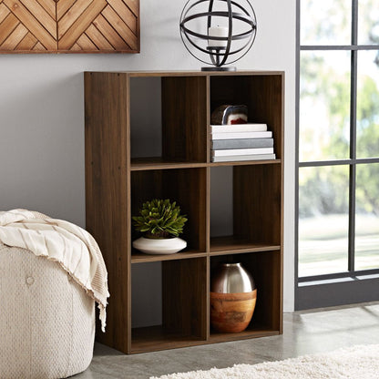 6-Cube Storage Organizer, Canyon Walnut