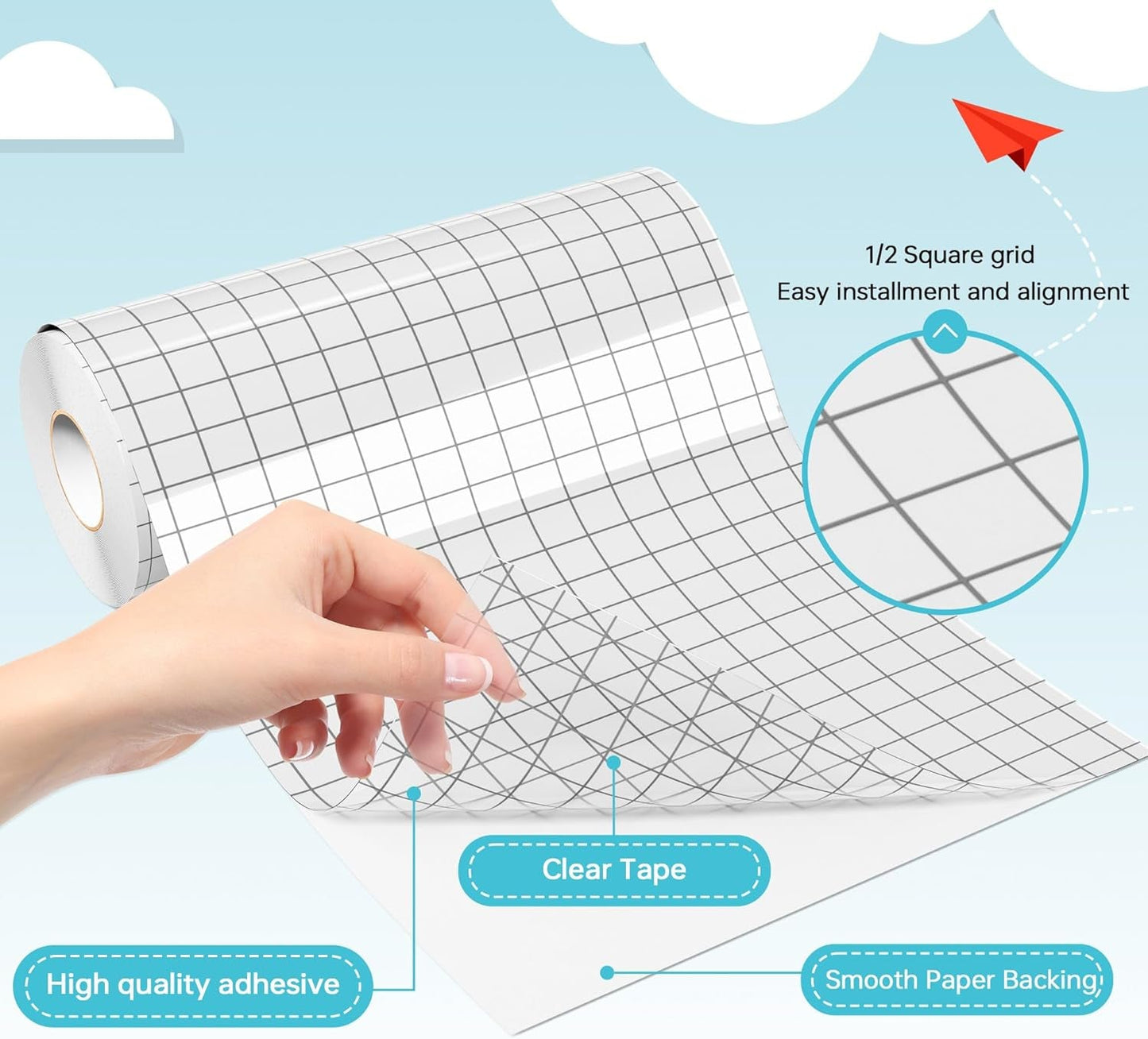 Likcut Glee S501 Vinyl Cutting Machine, Likcut Clear Vinyl Transfer Paper Tape Roll (5.5In X 50Ft)