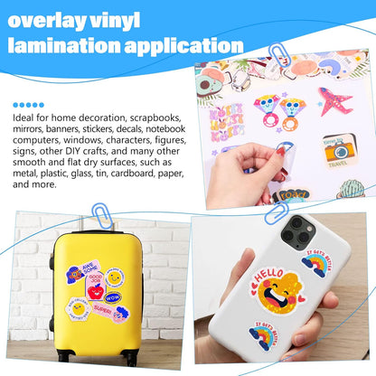 Sticker Paper for Inkject Printer Holographic Laminating Sheets Matte Inkjet Printable Vinyl 8.26" X 11.69" A4 36 Sheets Printer Paper Vinyl Stickers Waterproof Photo Paper