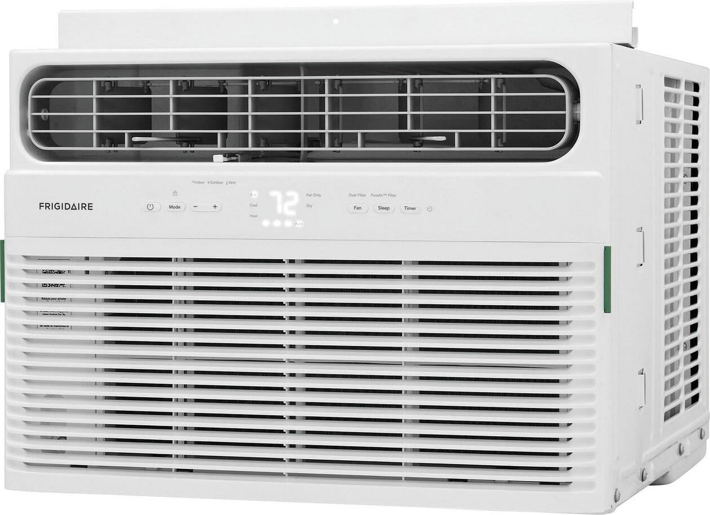 8,000 BTU Window Room Air Conditioner with Supplemental Heat up to 350 Sq Ft, White