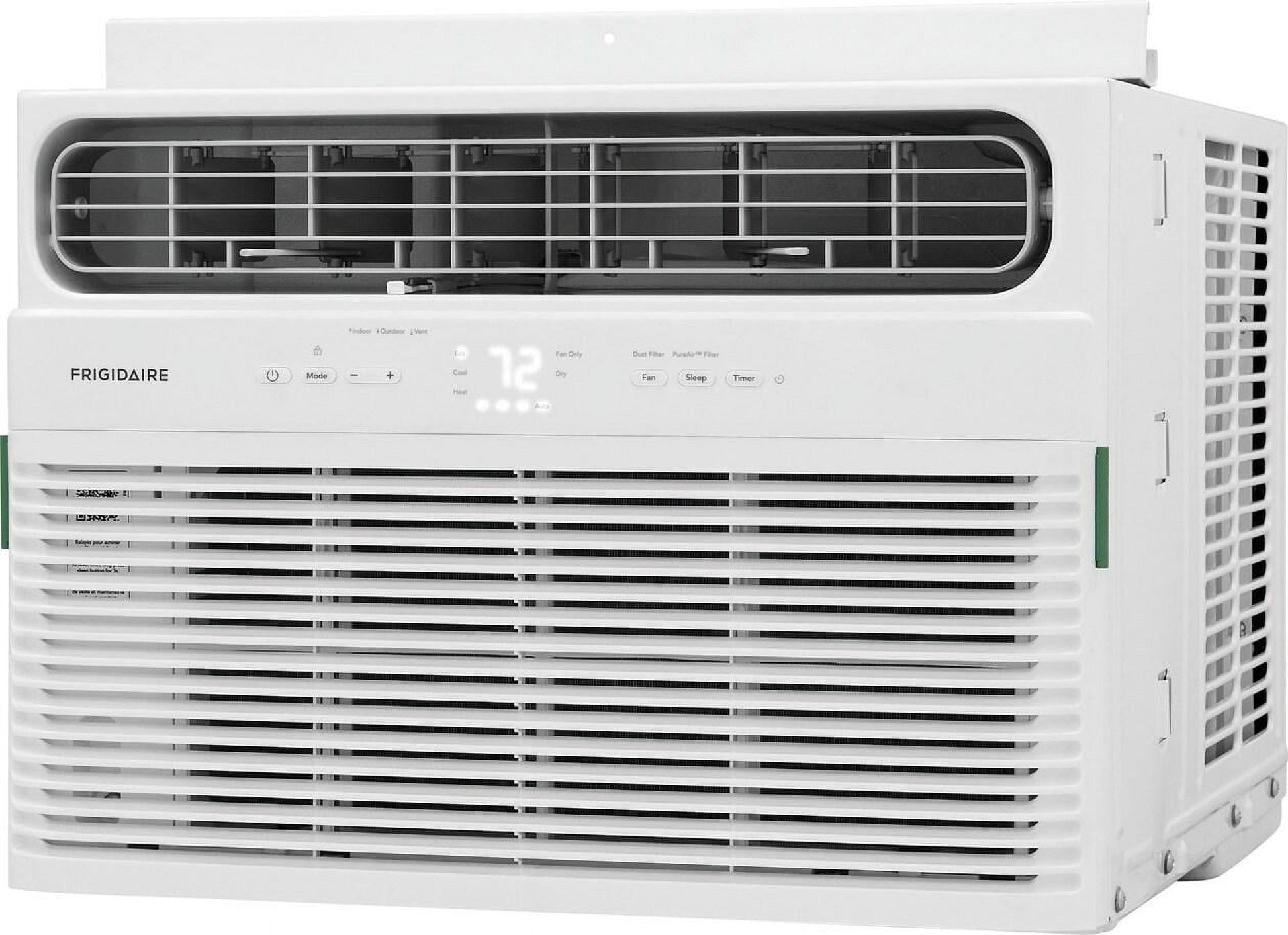8,000 BTU Window Room Air Conditioner with Supplemental Heat up to 350 Sq Ft, White