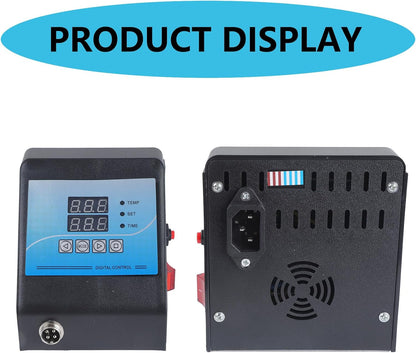 110V/220V Digital Control Box Press Machine Temperature Control Box Heat Transfer Printer Temp Controller 1300W High Accuracy Sensors