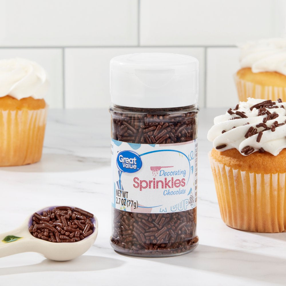 Decorating Sprinkles, Chocolate, 2.7 Oz