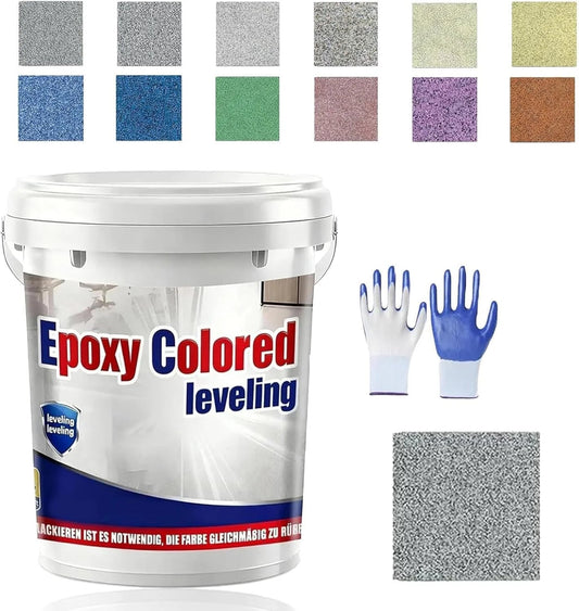 Epoxy Colored Sand Self Leveling Floor Paint, Epoxys Colored Sand Self Leveling, Epoxy Floor Paint, for Basement, Wood Floors, Garage and Outdoor (Dark Gray,5Kg/11Lb)