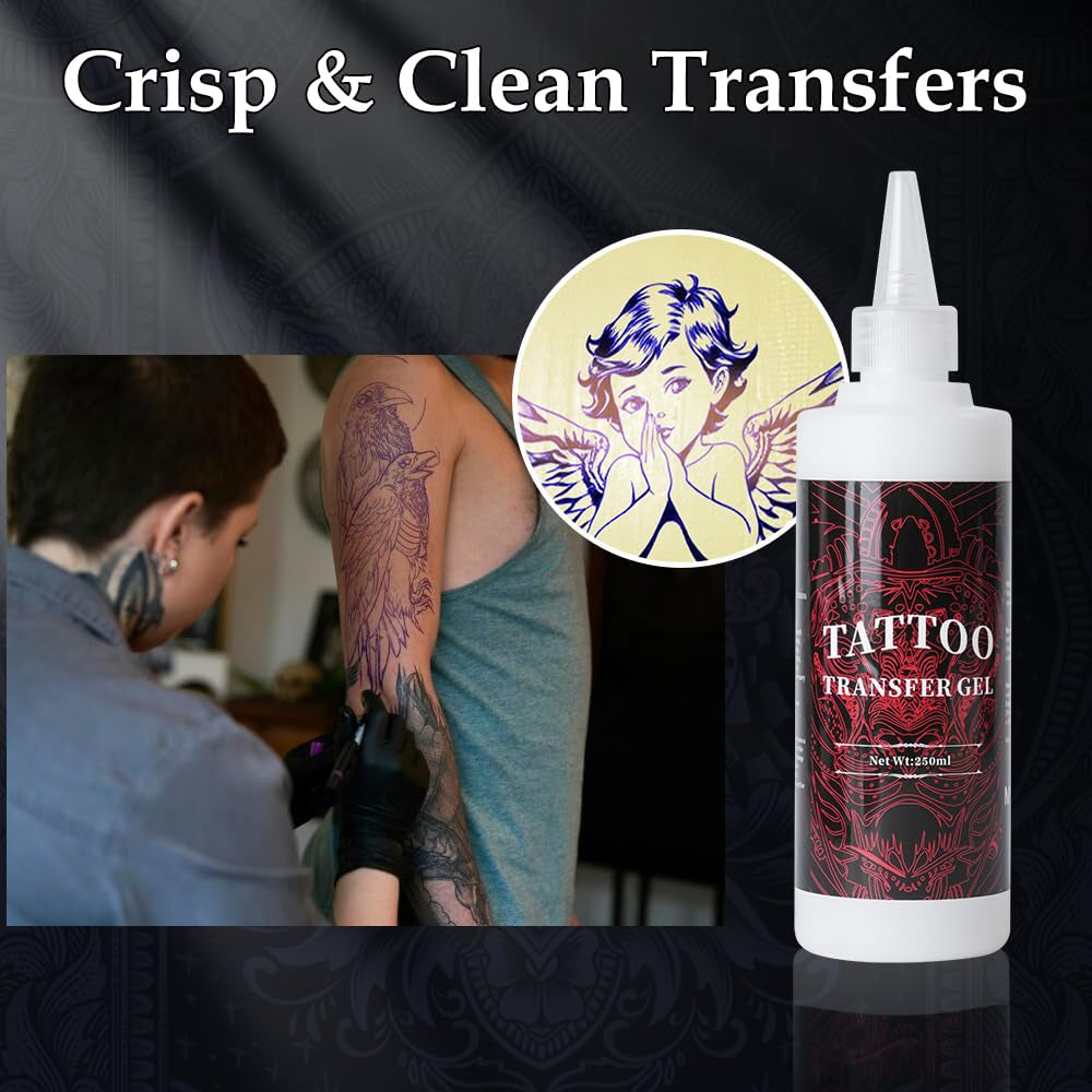 Phomemo Tattoo Transfer Gel, Stencil Gel for Tattooing, Tattoo Supplies for Artists & Beginners, Transfer Solution for Stencil Transfering, 8 Ounce
