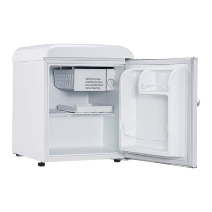 1.7 Cu Ft Retro Mini Fridge, White, Estar, New