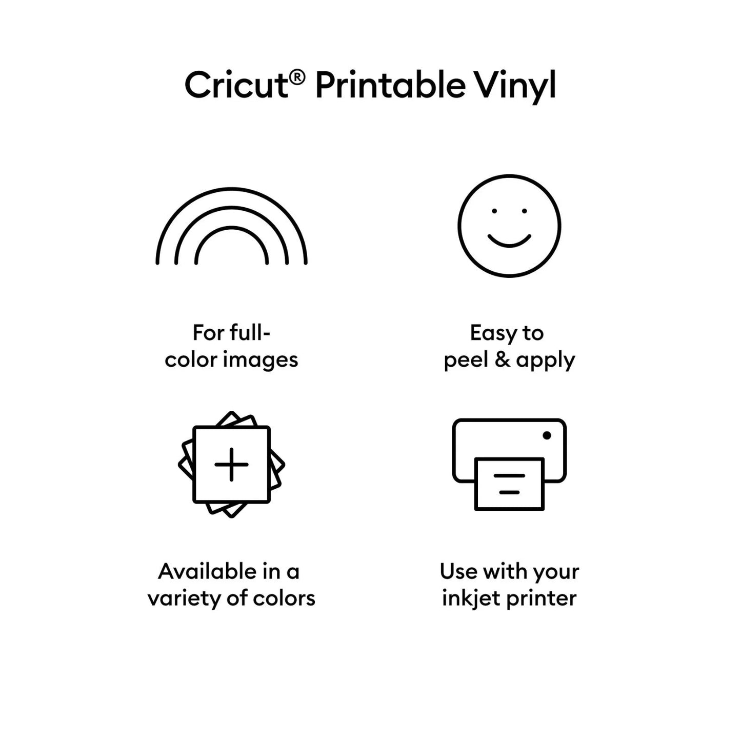 Cricut Printable Vinyl Sheets - 8.5 X 11 In, 40 Count, Transparent