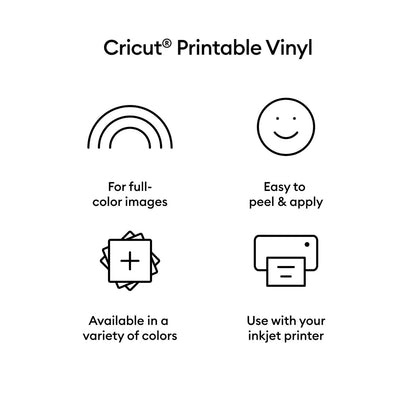 Cricut Printable Vinyl Sheets - 8.5 X 11 In, 40 Count, Transparent