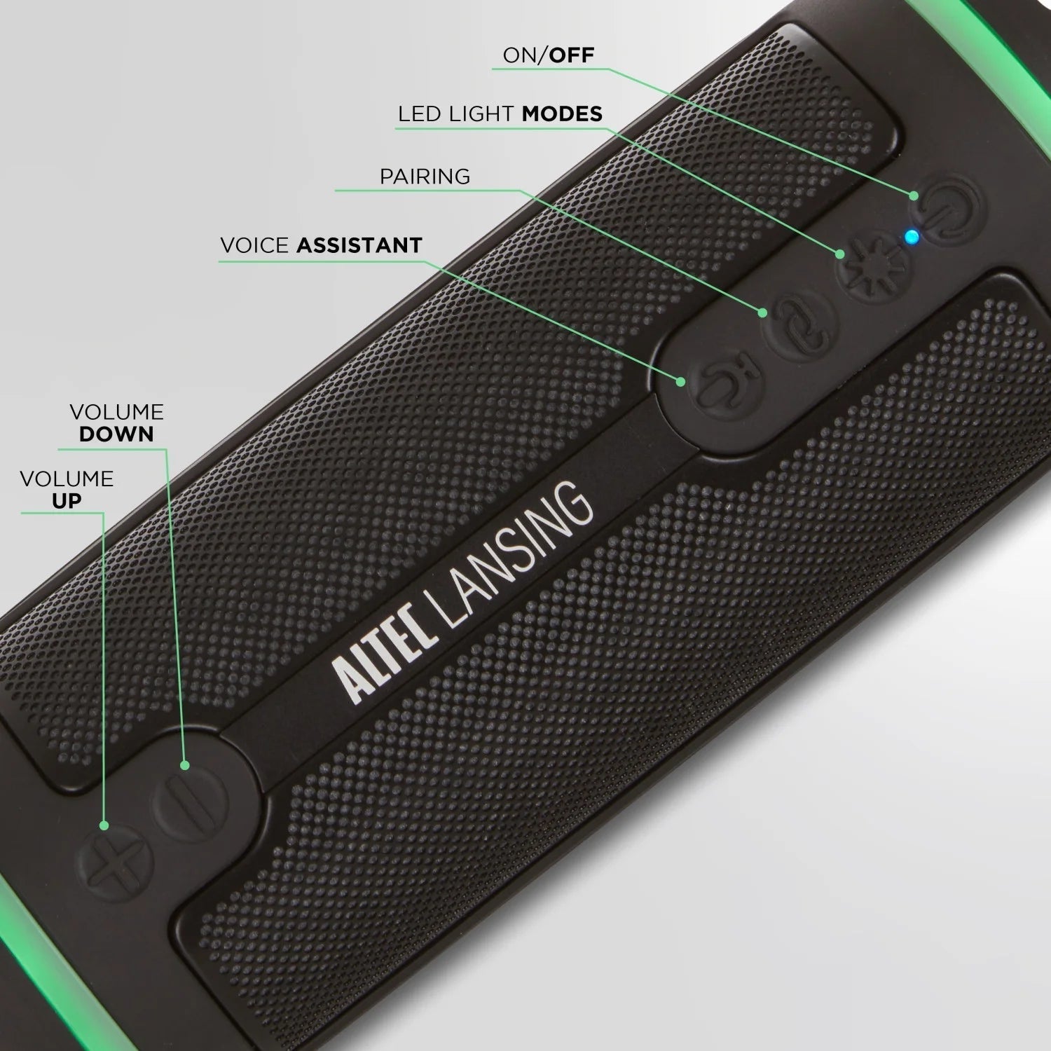 Hydramotion 2.0 Wireless Bluetooth Speaker, 16H Battery, RGB Lights, USB-C Quick Charge, IP67 Rated Waterproof Bluetooth Speaker, Mountable, Voice Assistant