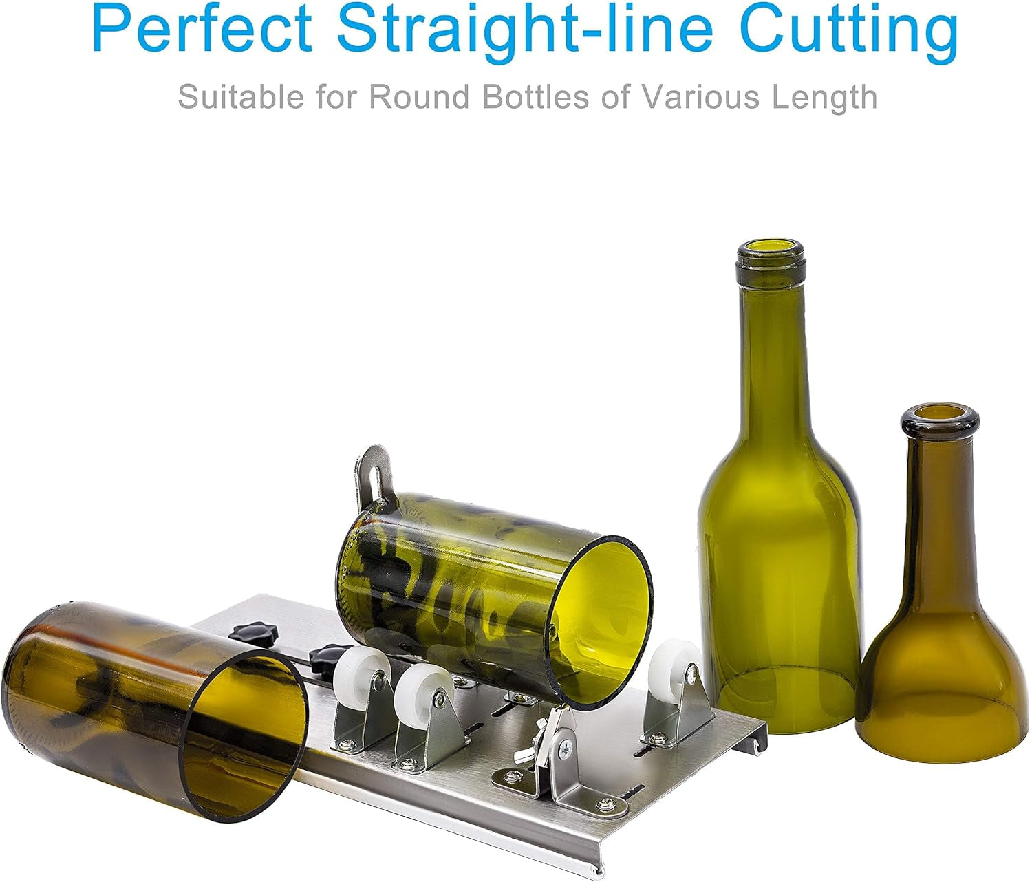 Glass Bottle Cutter, Upgraded Bottle Cutting Tool Kit, DIY Machine for Cutting Wine, Beer, Liquor, Whiskey, Alcohol, Champagne, Upgraded Precision Cutting for round Glass Bottles