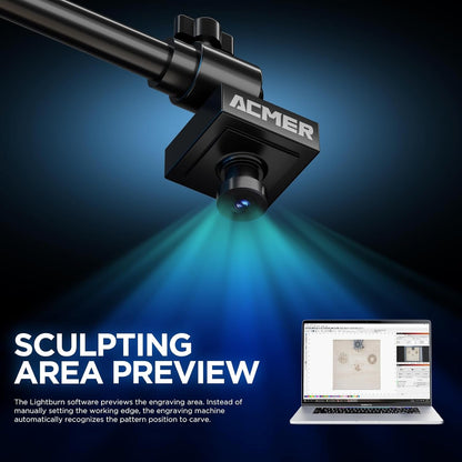 ACMER A500 Lightburn Camera for Laser Engravers, 5MP Positioning Camera, 450 X 450Mm View Area, Visual Preview, Precise Positioning, for P2, P1 S PRO, S2, S2 PRO, S1 and Most Laser Engravers