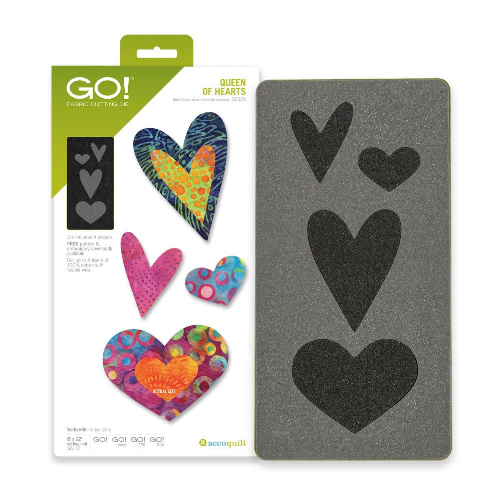 GO! Queen of Hearts Fabric Cutting Applique Die