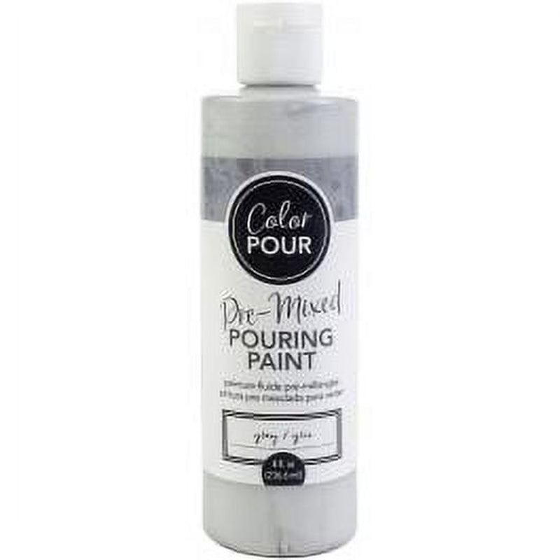 Color Pour Pre-Mixed Paint 8Oz-Gray