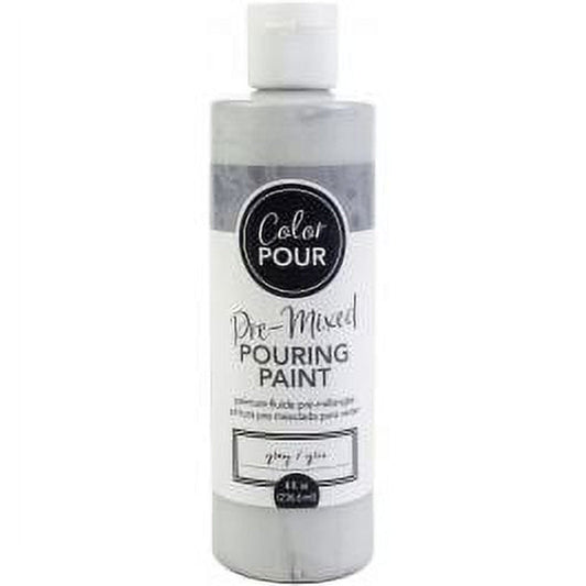 Color Pour Pre-Mixed Paint 8Oz-Gray