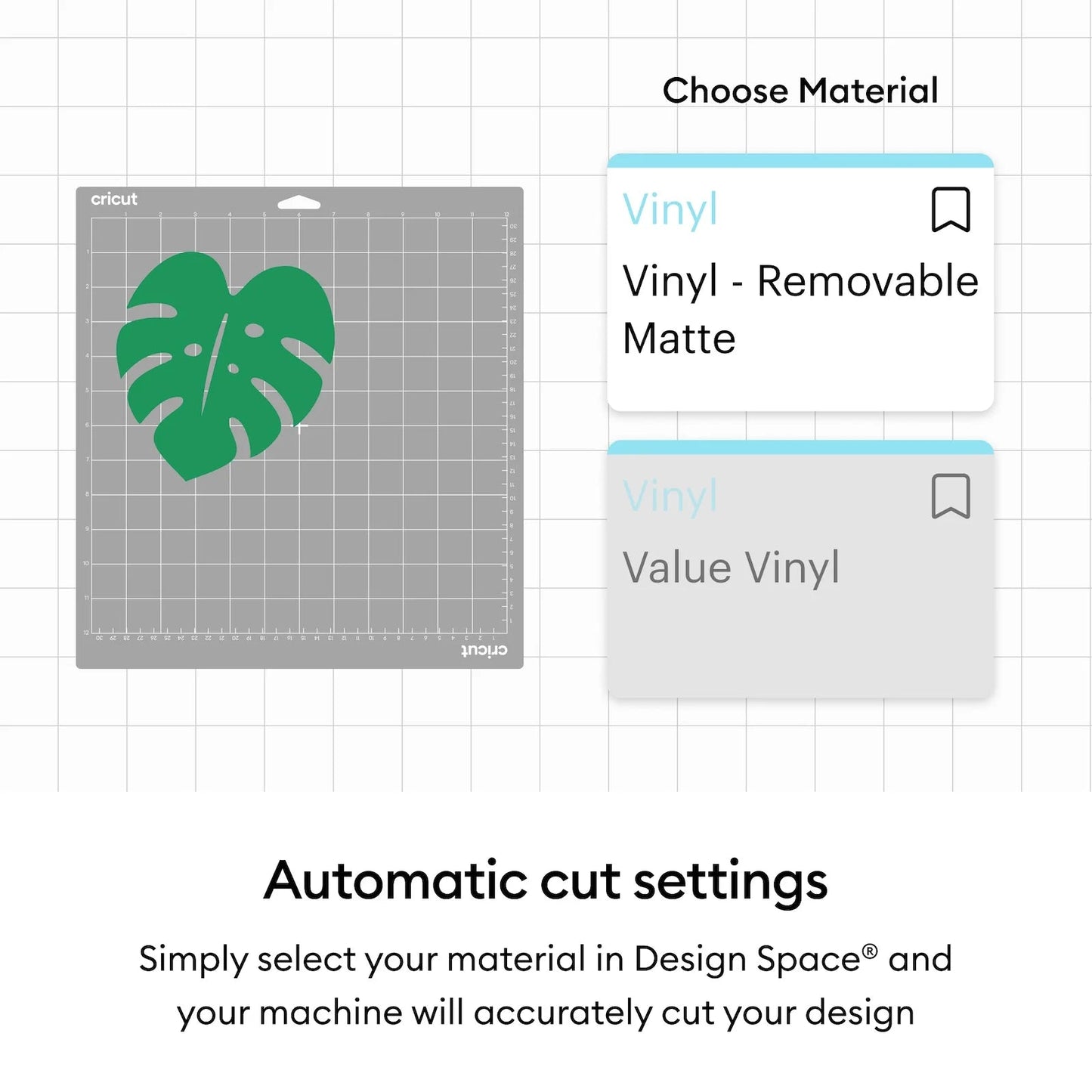 Cricut Value Vinyl Roll, Removable, White, 12 in X 10 Ft, Matte Finish, 1 Count