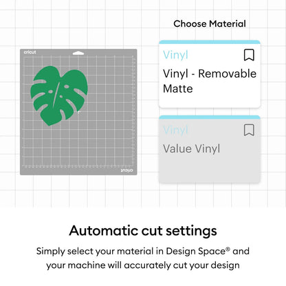 Cricut Value Vinyl Roll, Removable, White, 12 in X 10 Ft, Matte Finish, 1 Count