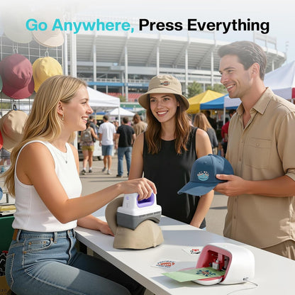Hat Press SZ01, Lightweight Hat Press Heat Machine for Caps with 4 Heating Levels, 10Min Auto-Off, for Vinyl, Sublimation, Heat Transfer Projects