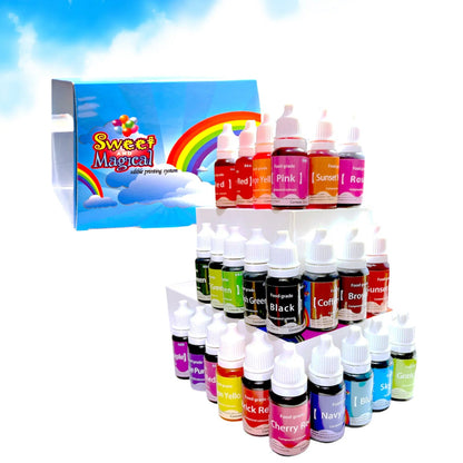 Airbrush Food Colors - 24 PACK - 10 ML EACH BOTTLE