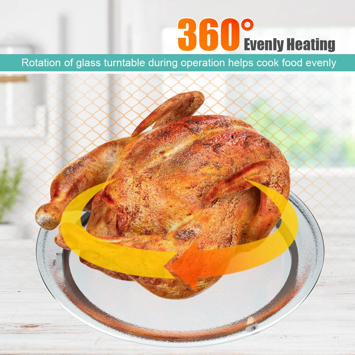 0.9Cu.Ft. Retro Countertop Compact Microwave Oven 900W 8 Cooking Settings White