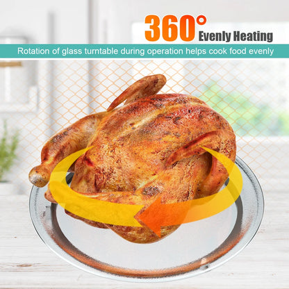 0.9Cu.Ft. Retro Countertop Compact Microwave Oven 900W 8 Cooking Settings White