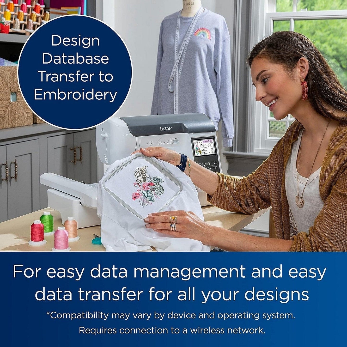 Brother SE2000 Embroidery & Sewing Machine Bundle W/ Silhouette Cameo 5 Alpha