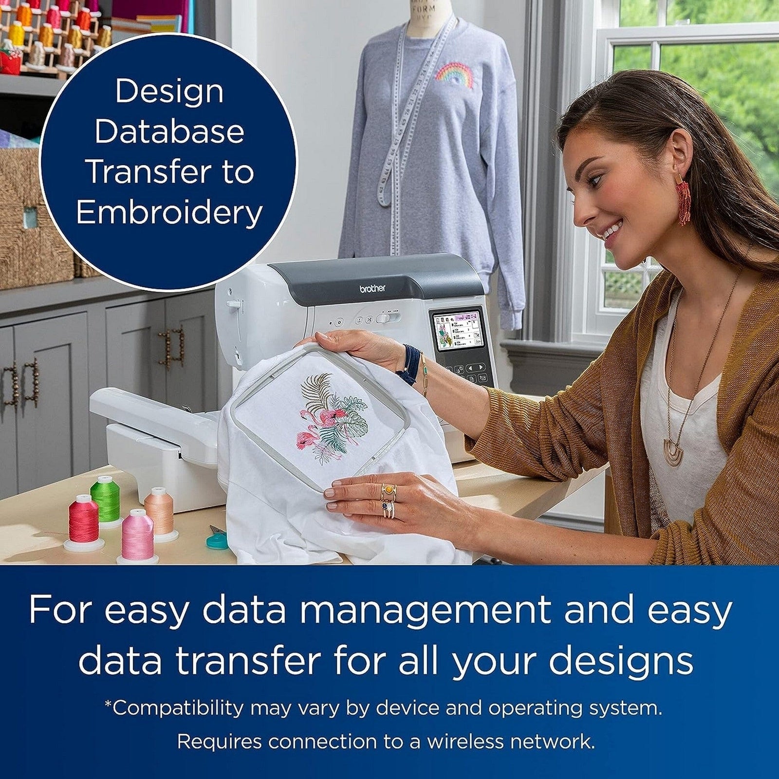 Brother SE2000 Embroidery & Sewing Machine Bundle W/ Silhouette Cameo 5 Alpha