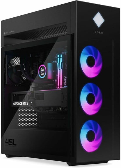 HP OMEN 45L Gaming Desktop, Intel Core Ultra 7 265K, 32 GB RAM, 2TB SSD, NVIDIA Geforce RTX 5080, Windows 11 Pro, Microsoft Copilot, Tempered Glass, GT22-3080 (2025)