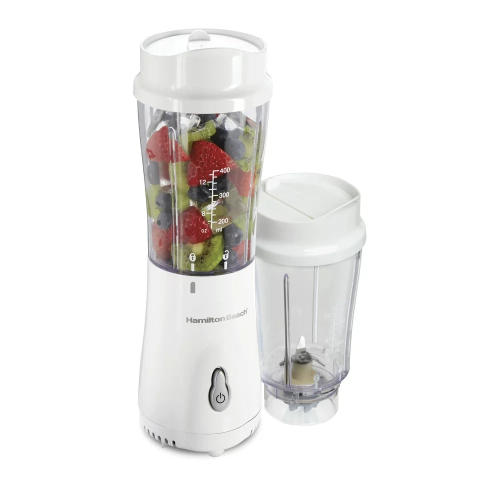 Smoothie Blender with 2 Travel Jars and 2 Lids, White 51102V