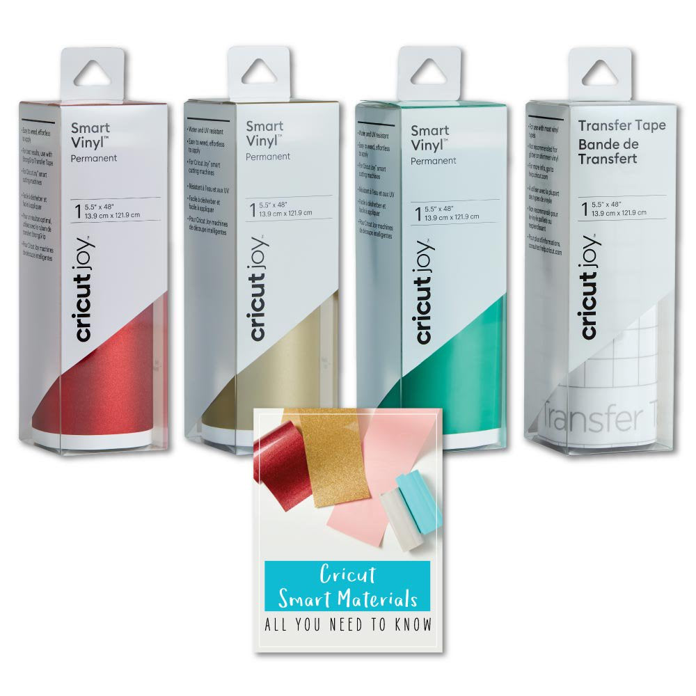 Joy Smart Permanent Vinyl Roll Bundle, Shimmer Red, Gold, Green