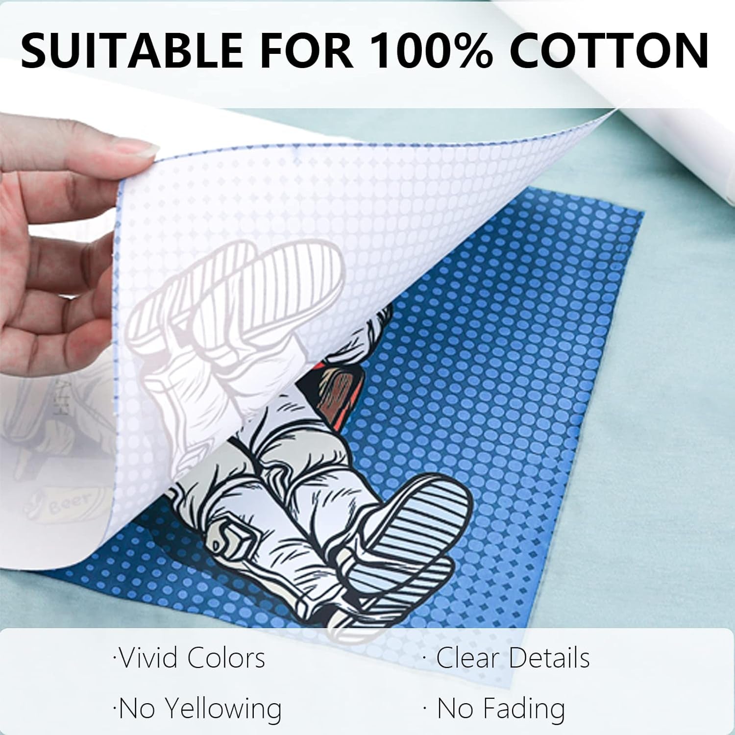 HTVRONT Sublimation HTV for Dark Fabric/Light Fabric - Matte Sublimation Vinyl 12" X 5FT - Sublimation Blanks for Sublimation Shirts/Bag/Hat/Pillow