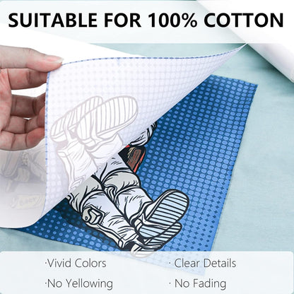 Sublimation HTV for Dark Fabric/Light Fabric with 120Sheets Sublimation Paper and Sublimation Earring Blanks