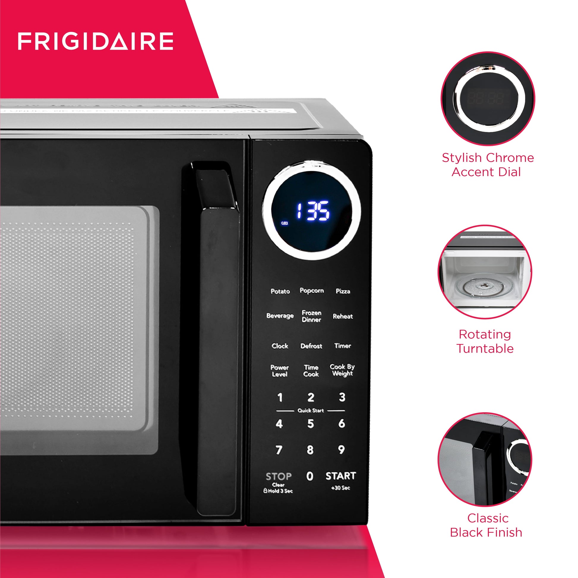 0.9 Cu Ft Countertop Microwave Ovens in Black, EMW953