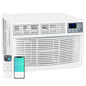 10000 BTU Window Air Conditioner Smart Wifi AC Unit Cooling for 450 Sq Ft Rooms with Remote App Control, Install Accessories