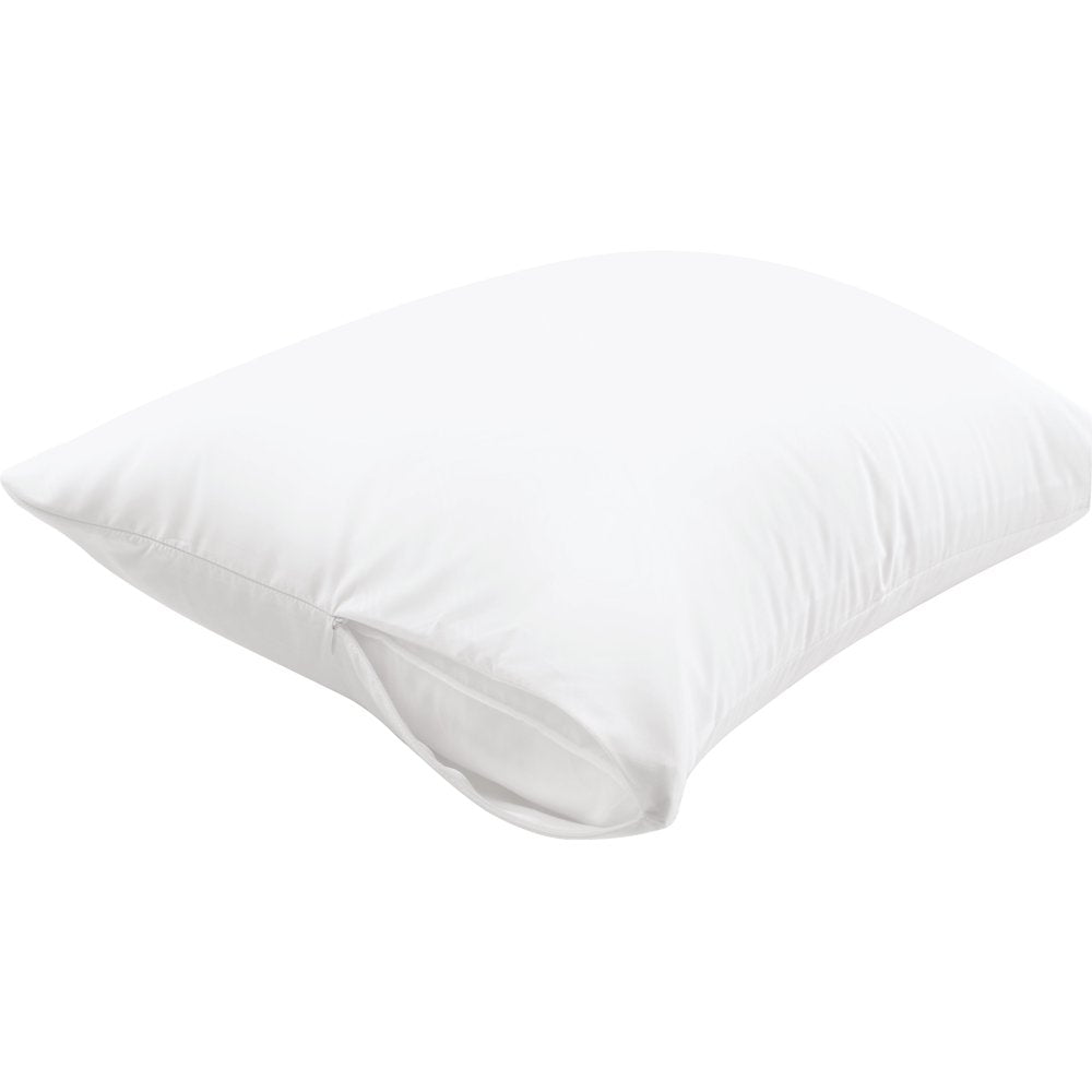 Microfiber Zippered Pillow Protector, Standard/Queen