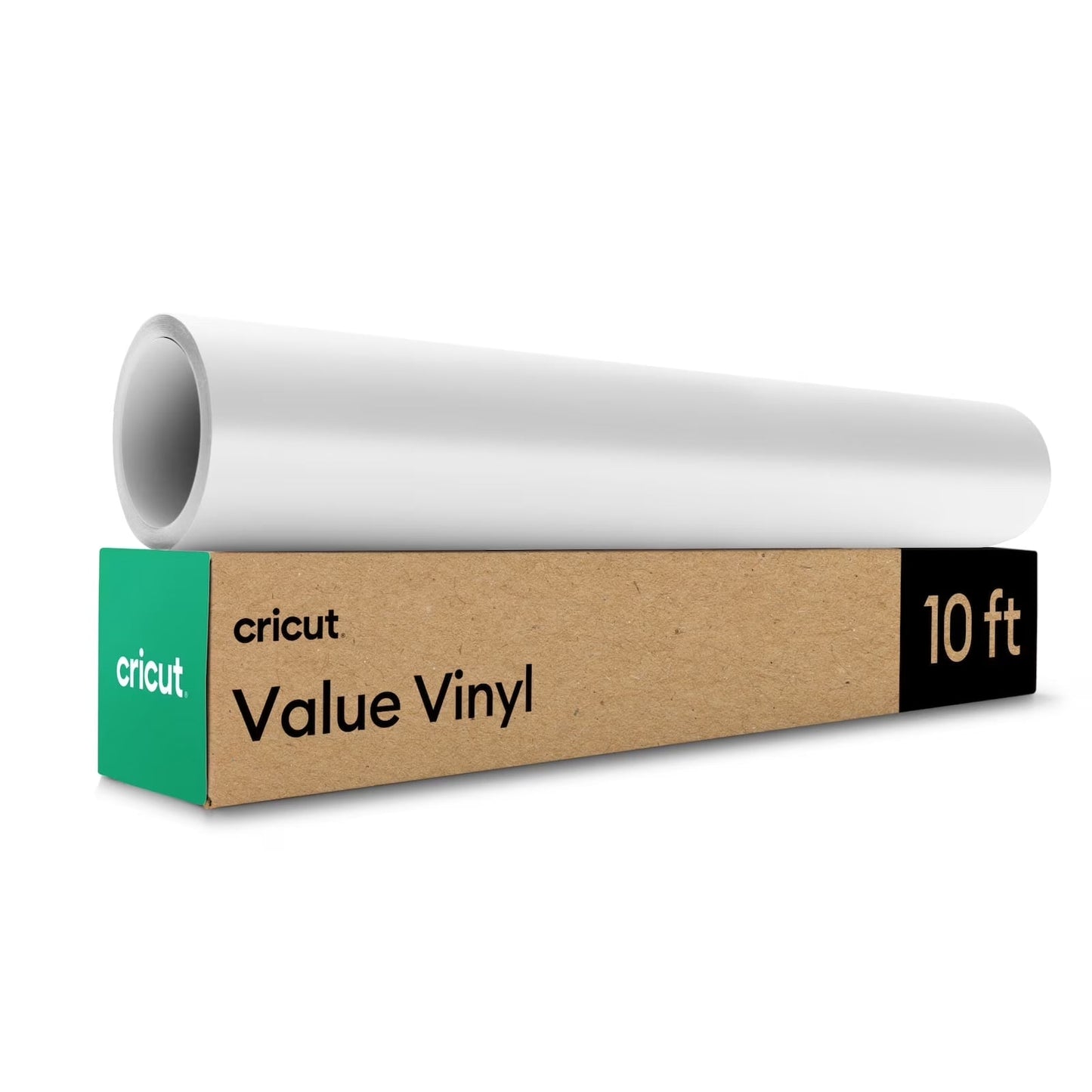 Cricut Value Vinyl Roll, Removable, White, 12 in X 10 Ft, Matte Finish, 1 Count