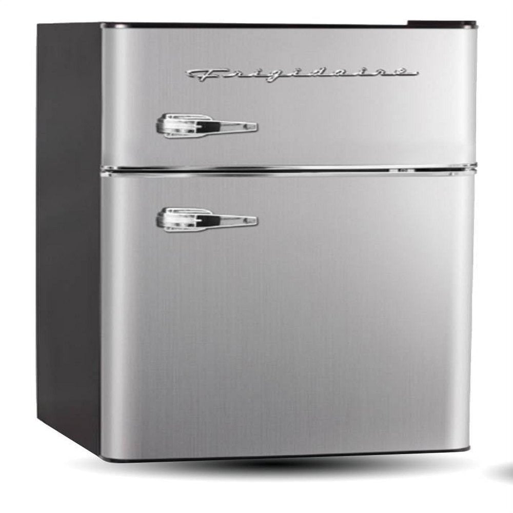 , 3.1 CU FT. Capacity 2 Door Compact Refrigerator with Chrome Trim , EFR391, Platinum