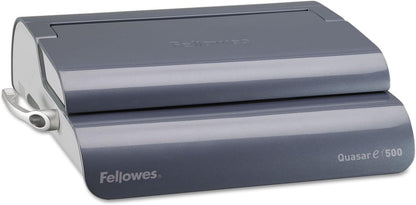 Fellowes 5216901 Quasar 500 Electric Comb Binding System, 16 7/8 X 15 3/8 X 5 1/8, Metallic Gray, Alloy Steel